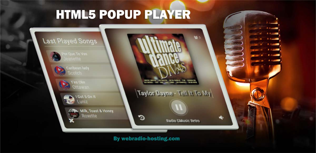 HTML5 Radio Popup Player